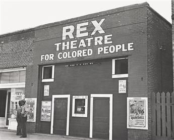 DOROTHEA LANGE (1895-1965)/MARION POST WOLCOTT (1910-1990) Two photographs of the Rex Theatre for Colored People, Leland, Mississippi,